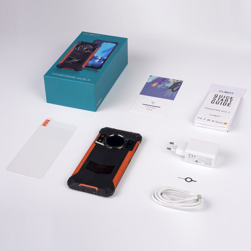 Cubot KingKong ACE 3 6.583-inch Android 14 Smartphone 24GB RAM (8GB+16GB) 90Hz Dual Screen Helio G88 256GB ROM Waterproof 3G 4G